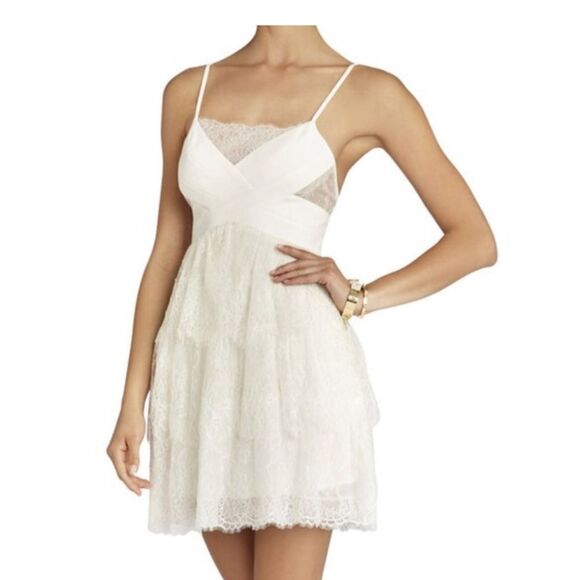 NWT BCBG MaxAzria Josanna Lace Dress Size XXSmall White - Picture 1 of 8